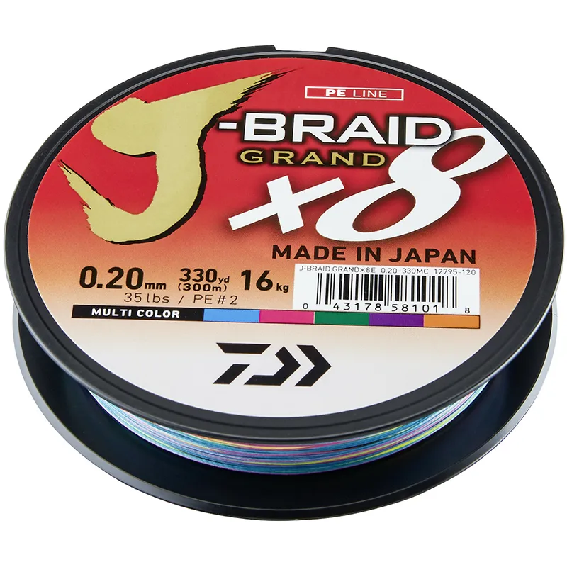 Daiwa J Braid Grand X8 Multi Color Meterware 0 28 Mm 26 5 Kg Angelshop